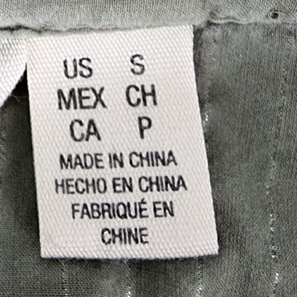 DKNY Jeans Women’s Long Sleeve Button Up V Neck Top Size Small - Picture 6 of 7